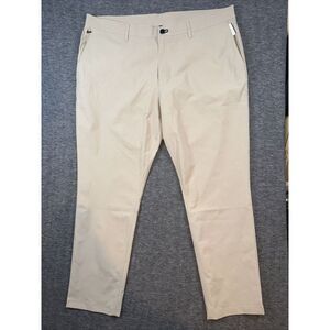 Public Rec Men VIP Workday Performance Stretch Chino Pants Khaki Tan 42x32